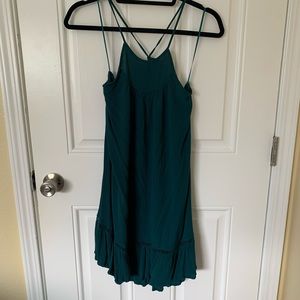 O’Neill teal halter flowy summer dress